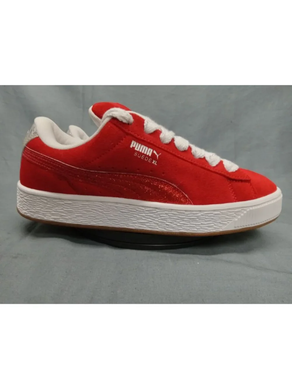 Puma XL Holiday Glitz JR 401805 01 Red White Silve Girls Size 6.5 NEW NO BOX!